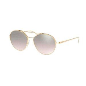 Prada PR 56US SVF204 Pink Gold Round Sunglasses Polished Finish Women's